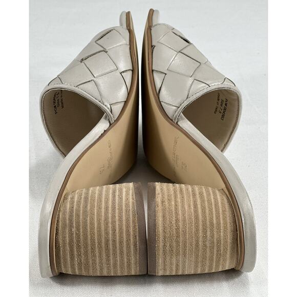 Journee Signature Womens Kellee Stacked Heel Pumps Sandals Sz7.5 Wedding/capers - Picture 4 of 10